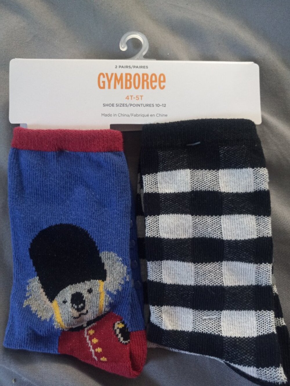 Gymboree 4T 5T London Koala Crew Socks (NWT)